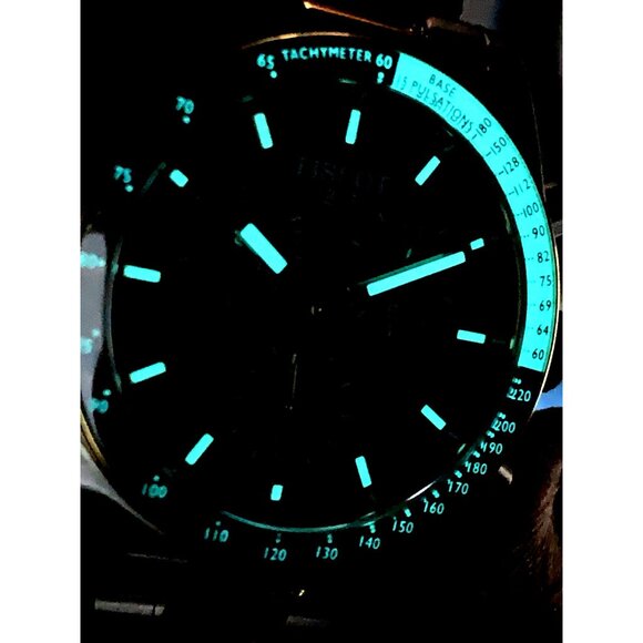 Tissot Men’s Watch Swiss Quartz Chronograph Black Dial Two Tone T1494172205100 - Picture 8 of 15